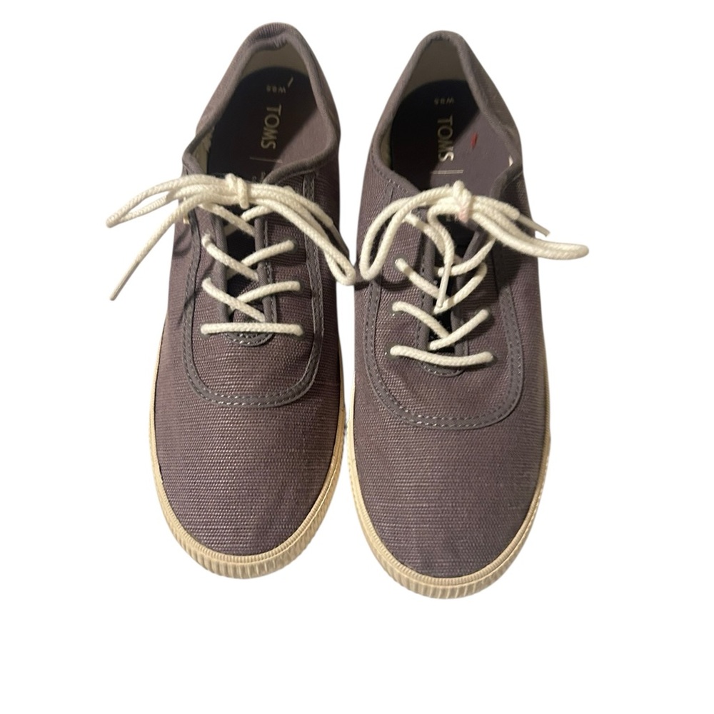 Toms Gray Canvas Sneakers 9.5 W